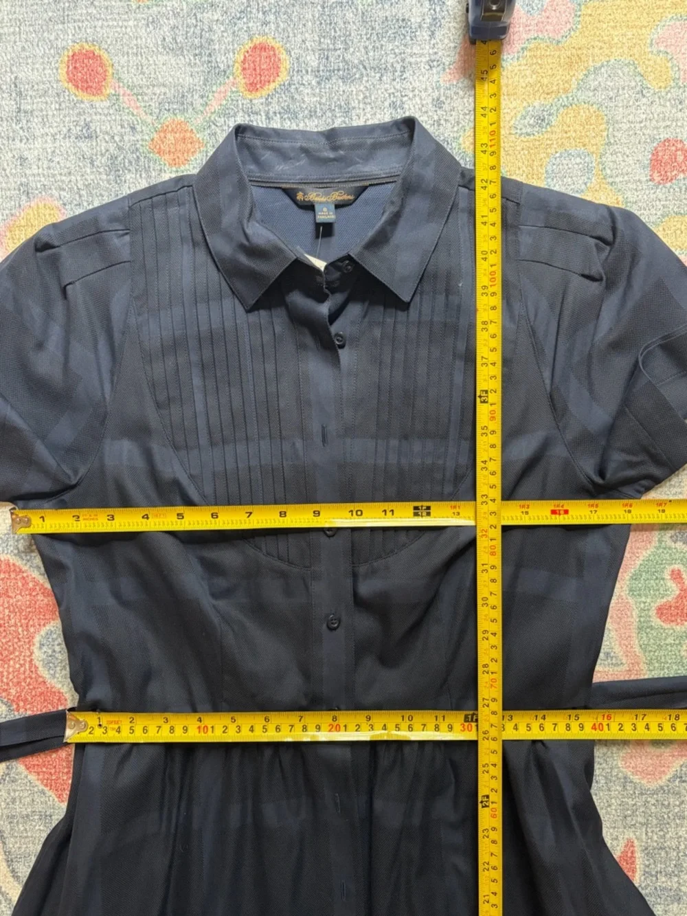 NWT Brooks Brothers 100% cotton button down shirt dress. Old money, classic - Picture 9 of 12